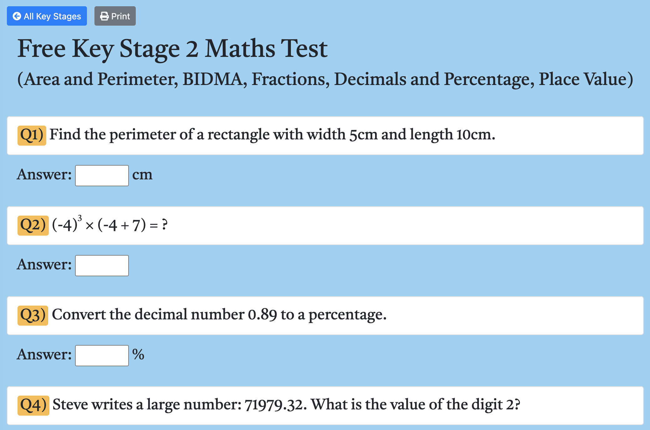 Maths-Tests.com